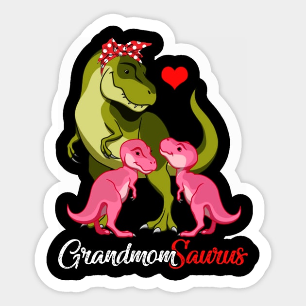 Grandmomsaurus T-Shirt T-rex Grandmom Saurus Dinosaur Sticker by johnbbmerch